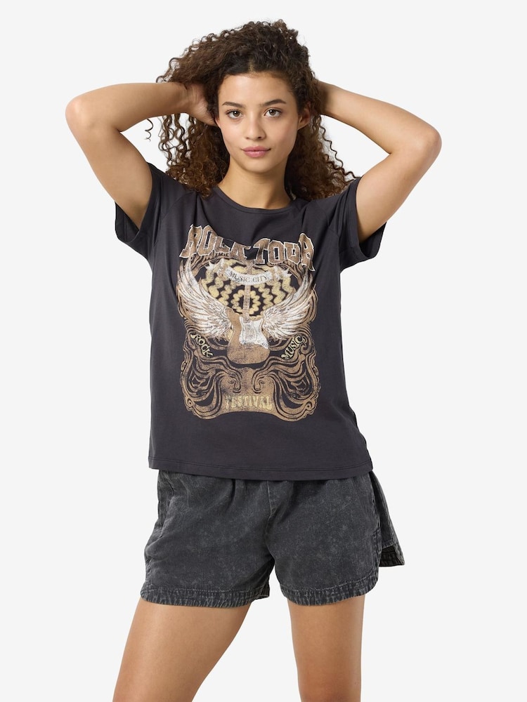 NOISY MAY Printed Graphic T-Shirt - صورة 1 من 4