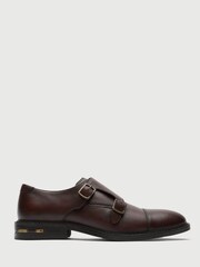 Walk London Brown Oliver Monk Shoes - Image 1 of 6