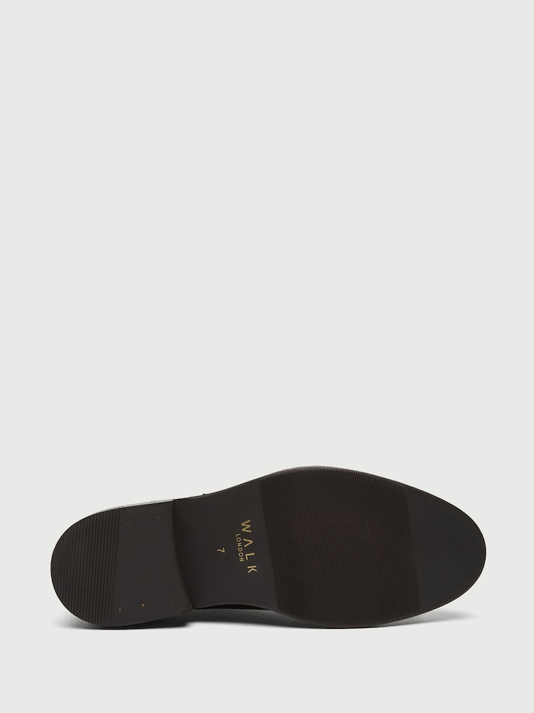 Walk London Brown Oliver Monk Shoes - Image 6 of 6