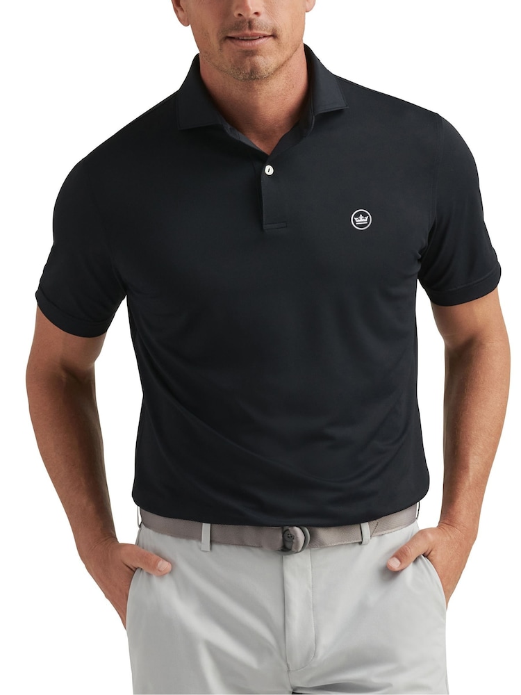 Peter Millar Black Soul Performance Mesh Polo Shirt - Image 1 of 3