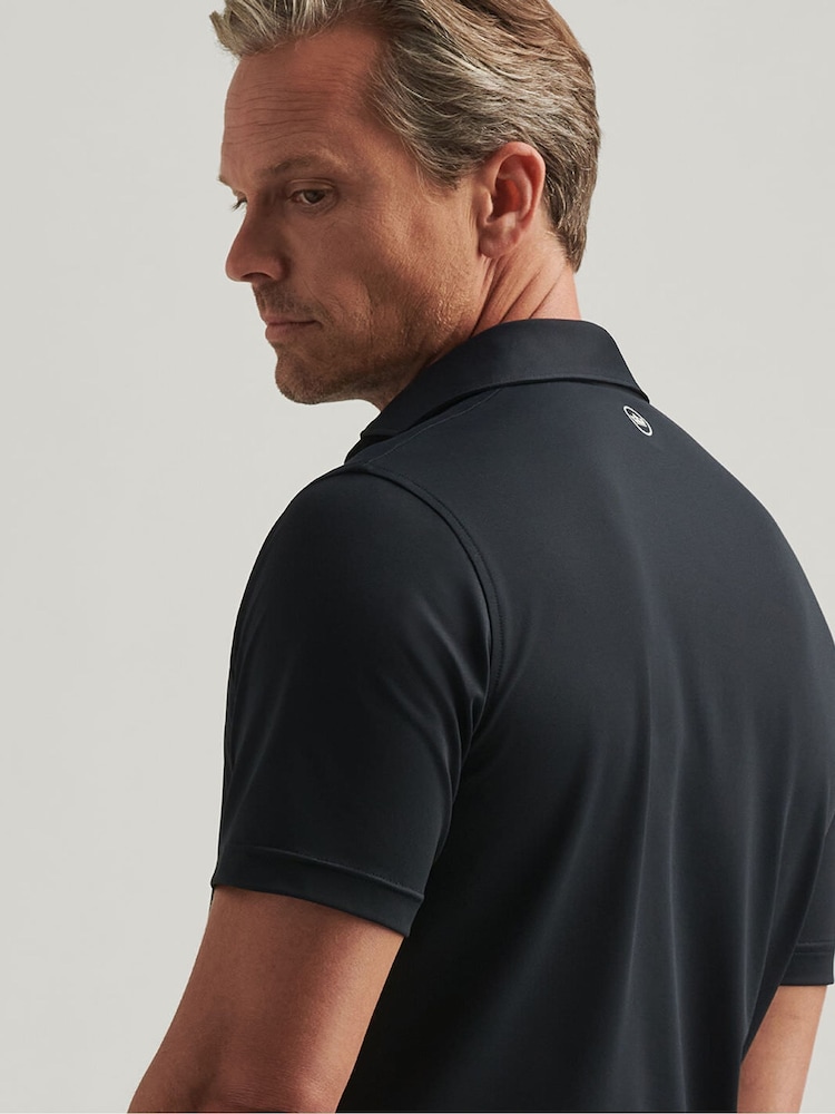 Peter Millar Black Soul Performance Mesh Polo Shirt - Image 2 of 3