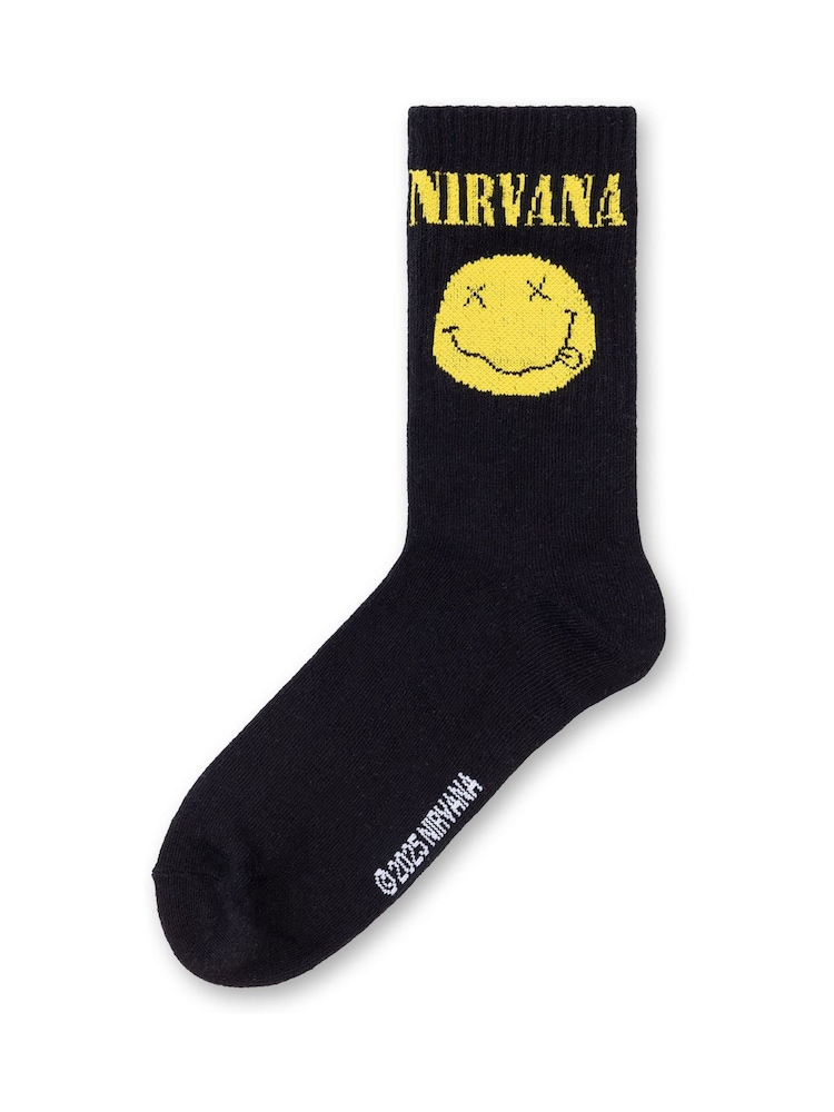 Vanilla Underground Black Mens Nirvana Multicoloured Calf Socks Set of 3 - Image 2 of 6 Vanilla Underground Black Mens Nirvana Multicoloured Calf Socks Set of 3 - Image 2 of 6