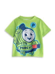 Vanilla Underground Blue Boys Thomas and Friends Multicoloured Short Sleeve Long Leg Pyjamas Set Multi-Pack of 2 - Image 4 of 6