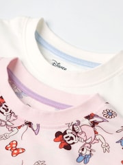 Vanilla Underground Pink Girls Disney Minnie Mouse Multicoloured Short Sleeve Short Leg Pyjamas Set Multi Pack of 2 - Image 7 of 7