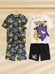 Vanilla Underground bombaž Pokemon večbarvni komplet pižam s kratkimi rokavi, 2 - Slika 1 iz 7