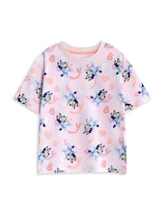 Vanilla Underground Pink Girls Bluey Multicoloured Short Sleeve Short Leg Pyjama Set Multi-Pack of 2 - Image 5 of 7