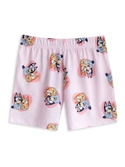 Vanilla Underground Pink Girls Bluey Multicoloured Short Sleeve Short Leg Pyjama Set Multi-Pack of 2 - Image 6 of 7