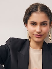 Tono dorado - Fan Cascade Statement Earrings - Imagen 3 de 3