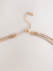 Gold Tone Slinky Chain Y Profile Necklace - Image 2 of 5