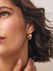 Gold Tone Hoop Earrings - Image 1 of 2
