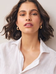 Gold Tone Hoop Earrings - Image 2 of 2