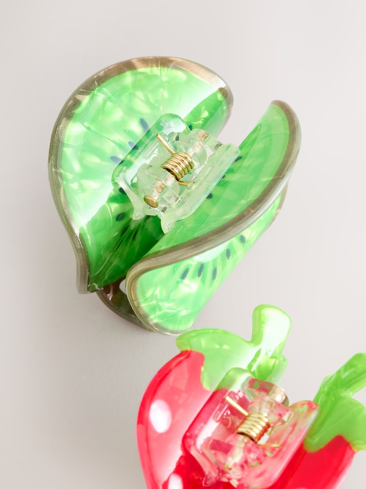 Red Strawberry And Kiwi Hair Clips - Image 4 of 4