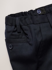 כחול כהה - מכנסיים קצרים לבית הספר עם חזית ללא קפל (גיל 3 עד 14) - תמונה 7 מתוך 7