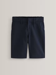 Navy 2 Pack Flat Front School Shorts (3-14yrs) - Image 2 of 5