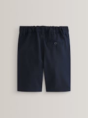 Navy 2 Pack Flat Front School Shorts (3-14yrs) - Image 3 of 5
