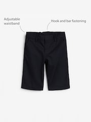 Navy 2 Pack Flat Front School Shorts (3-14yrs) - Image 4 of 5