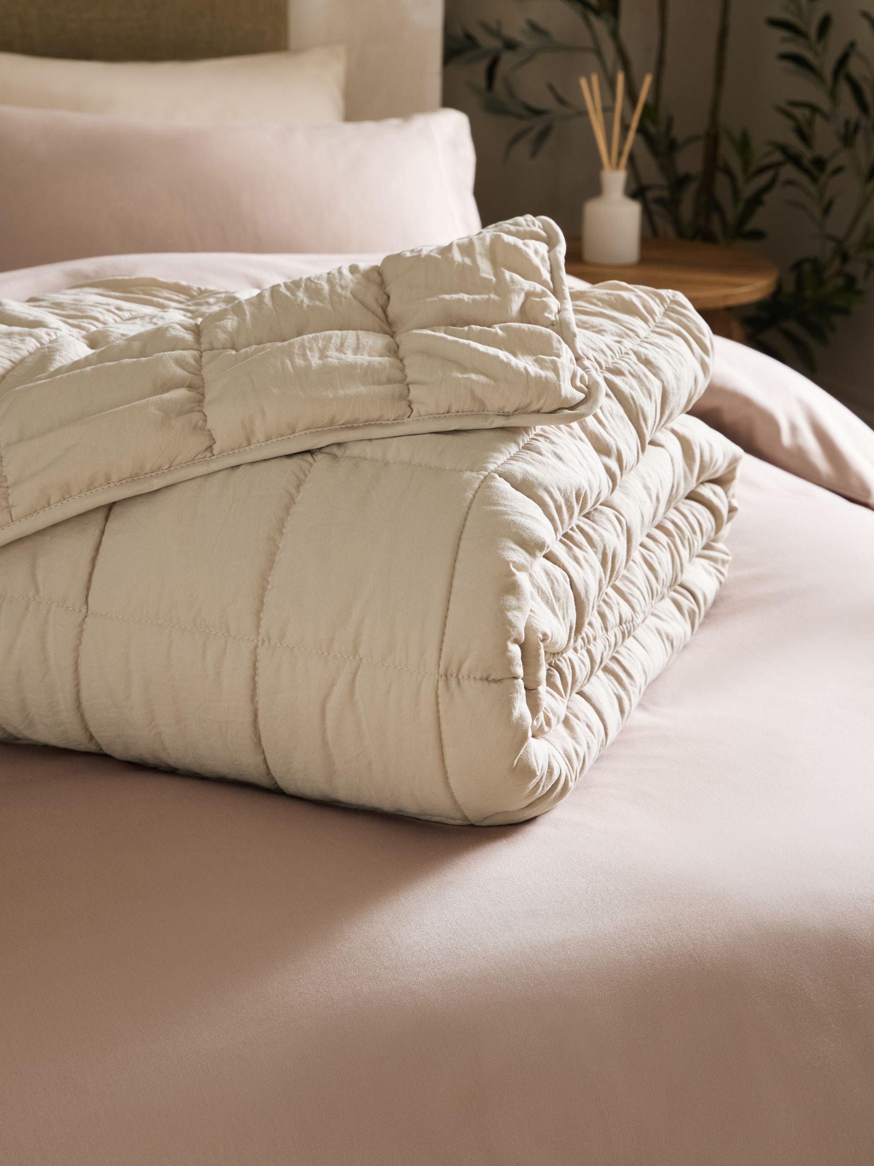 Buy Natural Darcie Textured Quilted Bedspread from Next Ukraine