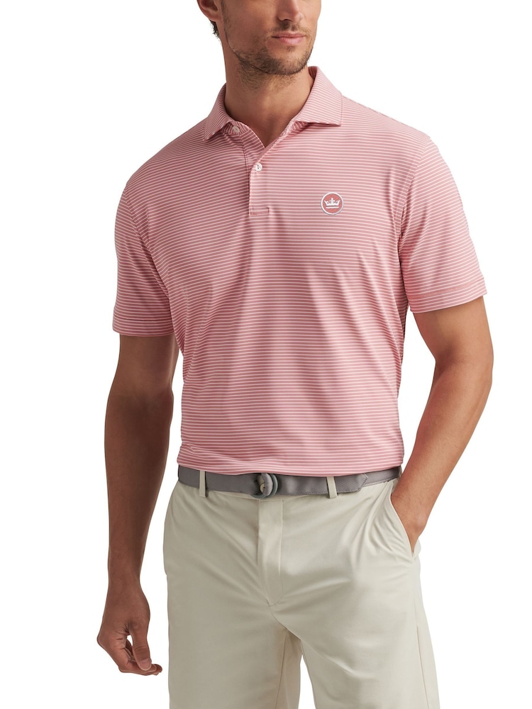 Peter Millar Pink Ballad Performance Jersey Polo Shirt - Image 1 of 3