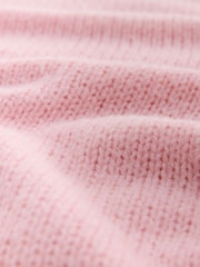 Nothing Ordinary Pink Stitch Knitted High Neck Jumper With Wool - Image 7 of 9