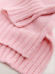 Nothing Ordinary Pink Stitch Knitted High Neck Jumper With Wool - Image 8 of 9
