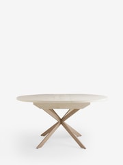 White Bronx 4 to 6 Seater Extending Round Dining Table - Image 10 of 10