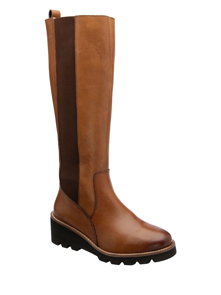 Lotus Brown Knee High Boots - Image 1 of 4 Lotus Brown Knee High Boots - Image 1 of 4