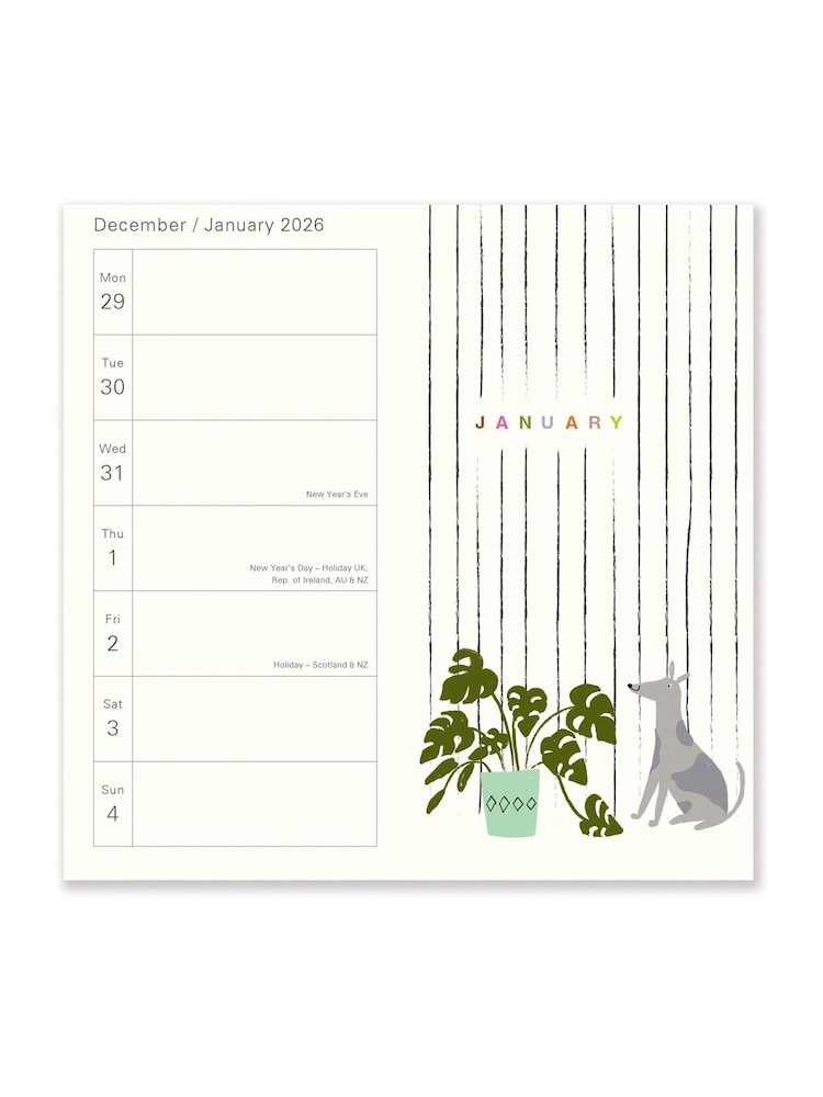 Caroline Gardner 2026 Dogs Family Organiser Calendar & Slim Diary Set - Image 6 of 6 Caroline Gardner 2026 Dogs Family Organiser Calendar & Slim Diary Set - Image 6 of 6