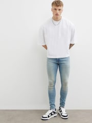 River Island Blue Spray On Skinny Jeans - Image 1 of 4