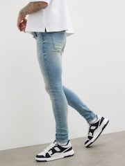 River Island Blue Spray On Skinny Jeans - Image 2 of 4