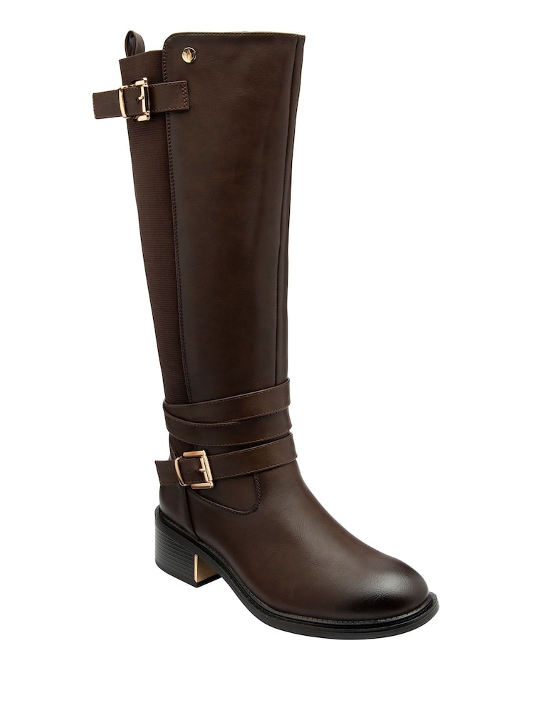 Lotus Brown Knee High Boots - Image 1 of 4 Lotus Brown Knee High Boots - Image 1 of 4