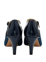 Lotus Blue Heeled Pump Court Shoes - Image 3 of 4