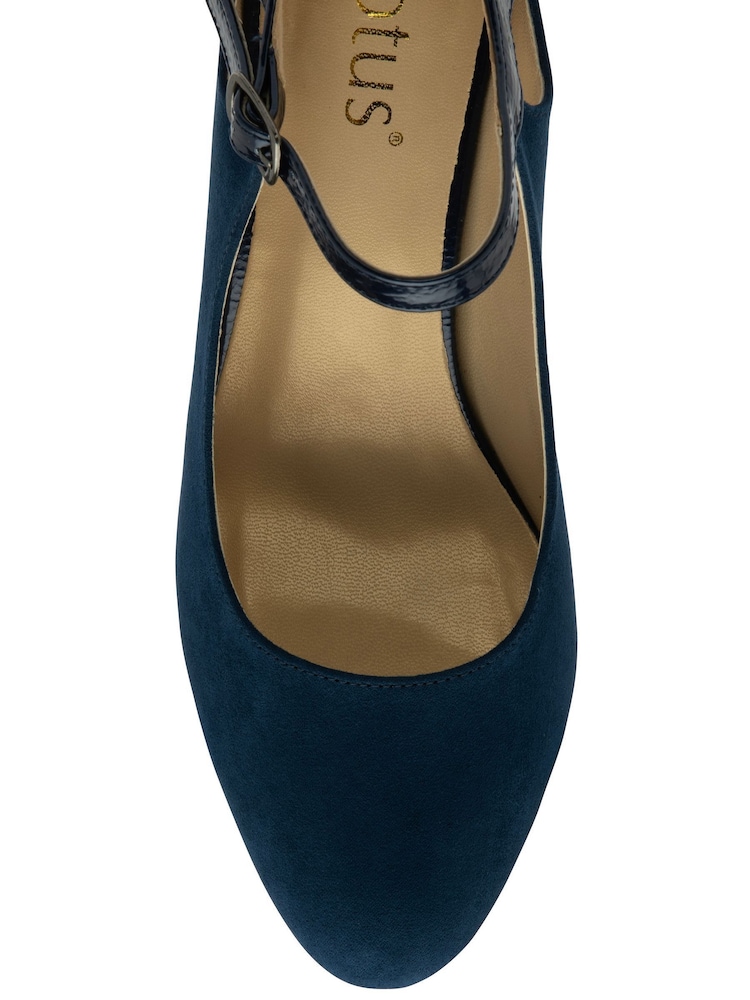 Lotus Blue Heeled Pump Court Shoes - Image 4 of 4 Lotus Blue Heeled Pump Court Shoes - Image 4 of 4
