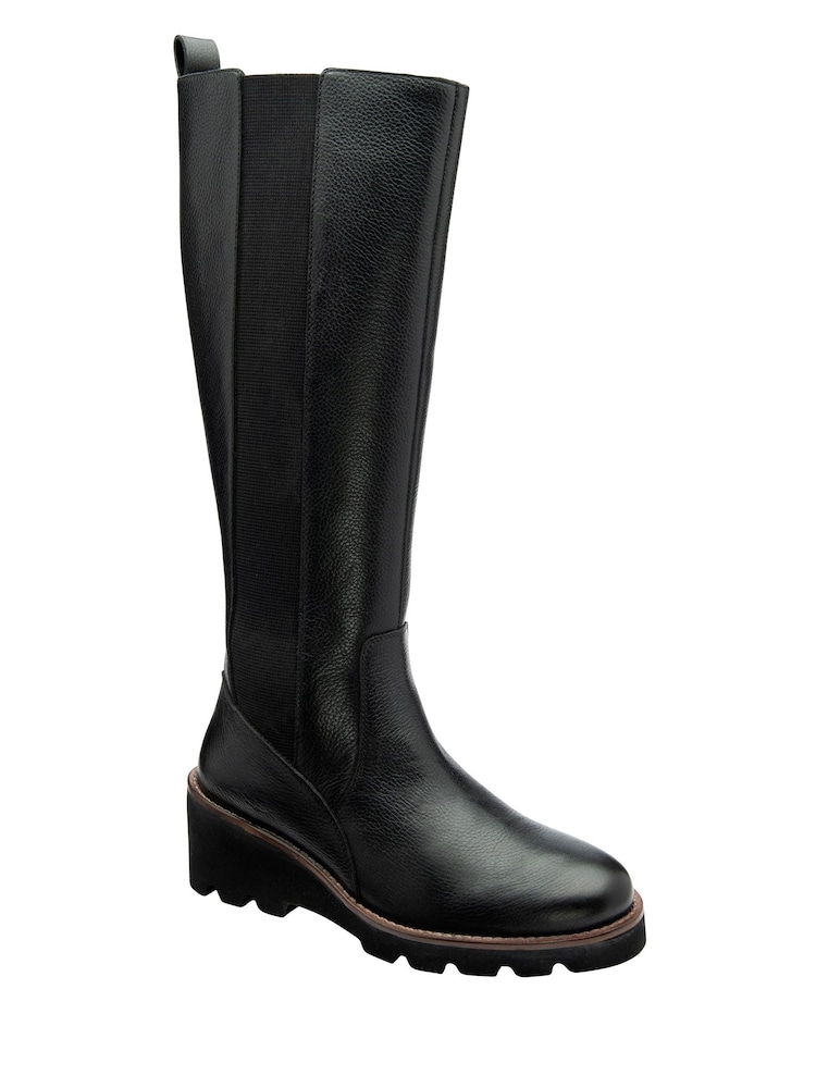 Lotus Black Knee High Boots - Image 1 of 4 Lotus Black Knee High Boots - Image 1 of 4
