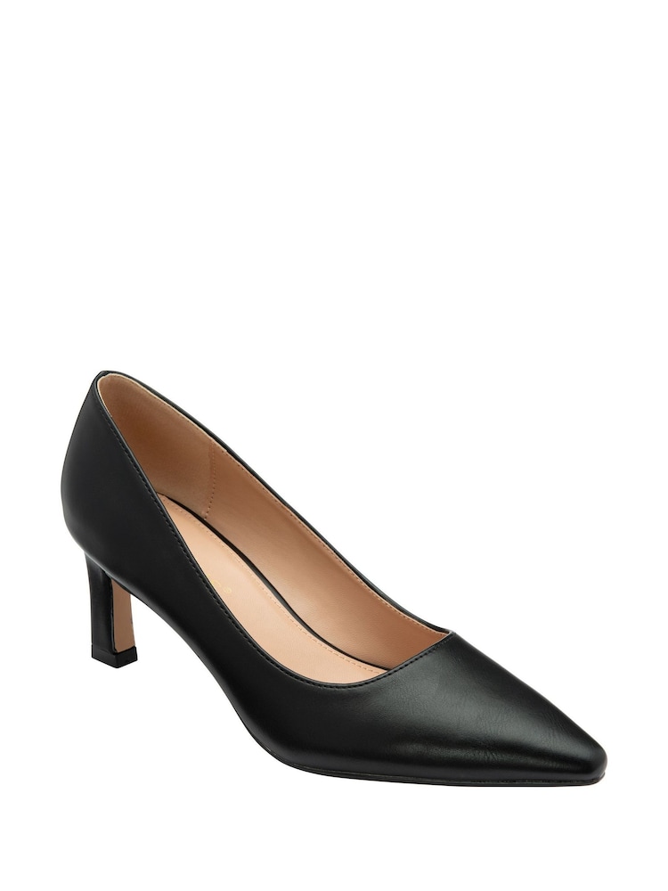 أسود - Lotus Heeled Pump Court Shoe - صورة 1 من 4