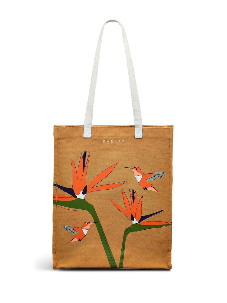 Radley Medium Birds Of Paradise Open Top Brown Tote Bag - Image 1 of 4