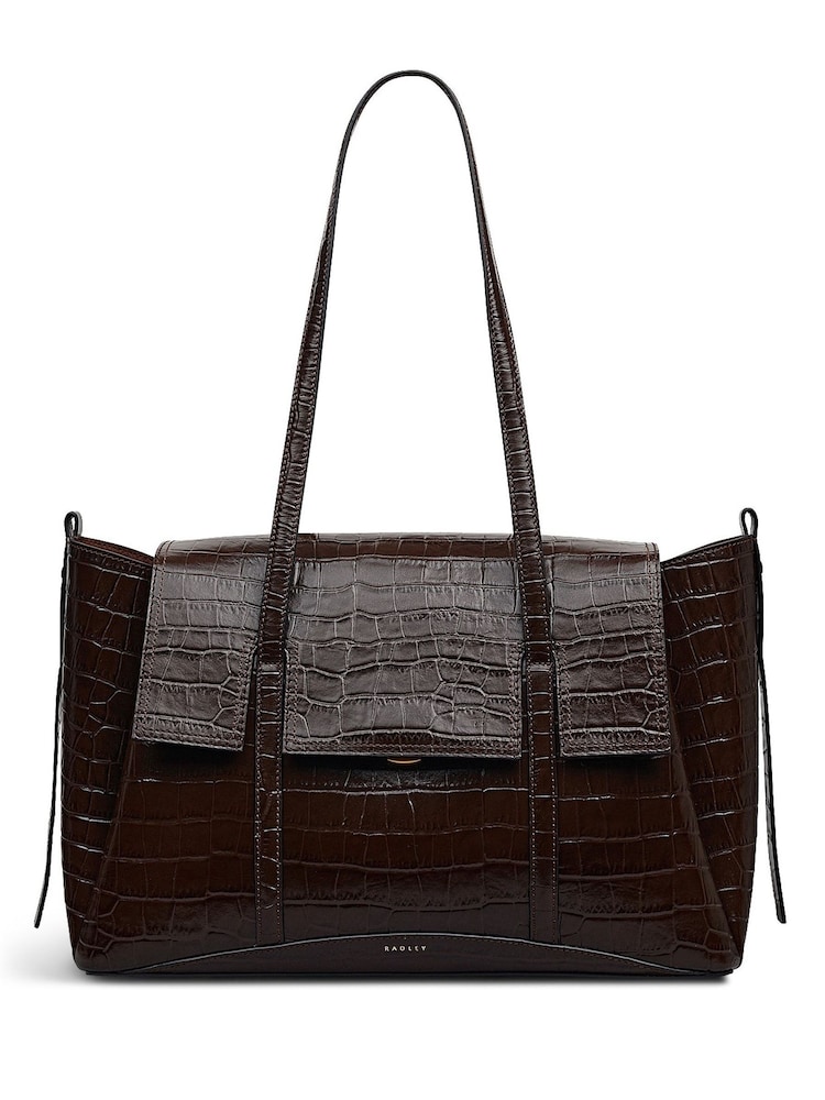 Radley Large The Chancery Faux Croc Flapover Shoulder Bag - Image 1 of 4