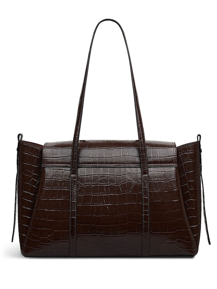 Radley Large The Chancery Faux Croc Flapover Shoulder Bag - Image 2 of 4