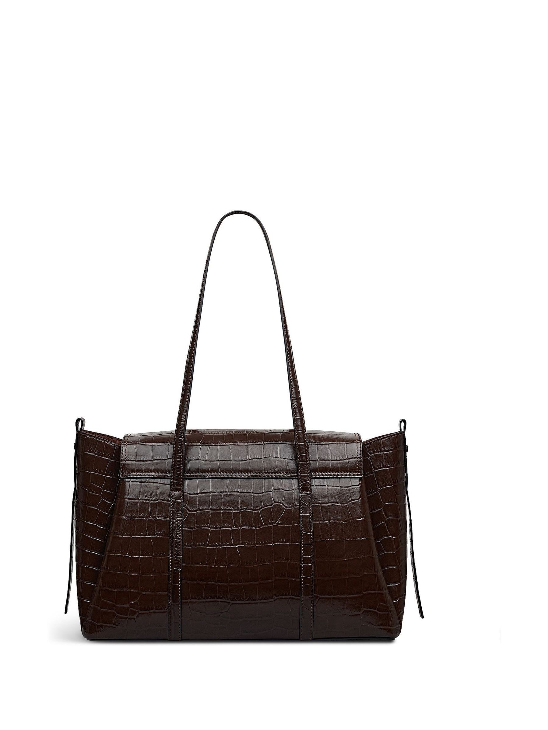 Buy Radley Brown Faux Croc The Chancery Large Shoulder Bag from