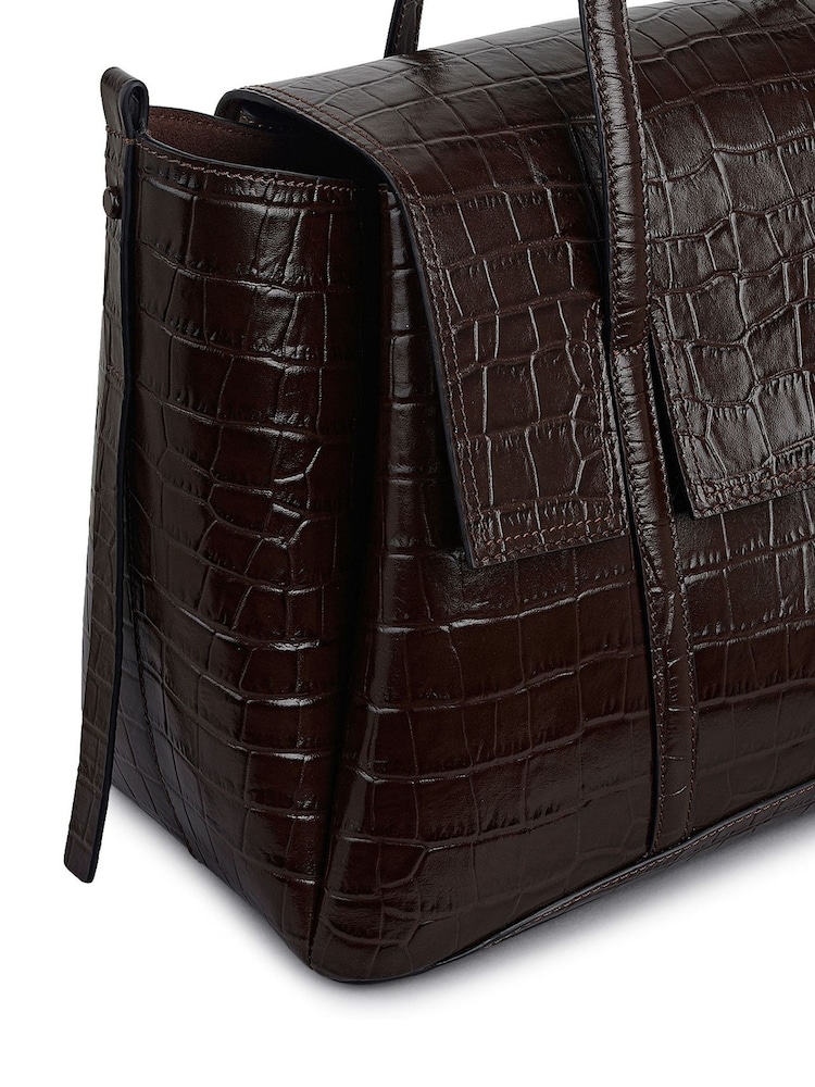 Radley Large The Chancery Faux Croc Flapover Shoulder Bag - Image 4 of 4