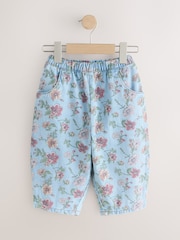 नीलो फ्लोरल  Print - पुलन ब्यारेल जिन्स (3महिना-7वर्ष) - 8मध्ये 5 तस्बिर