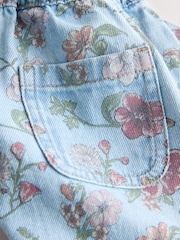 नीलो फ्लोरल  Print - पुलन ब्यारेल जिन्स (3महिना-7वर्ष) - 8मध्ये 7 तस्बिर