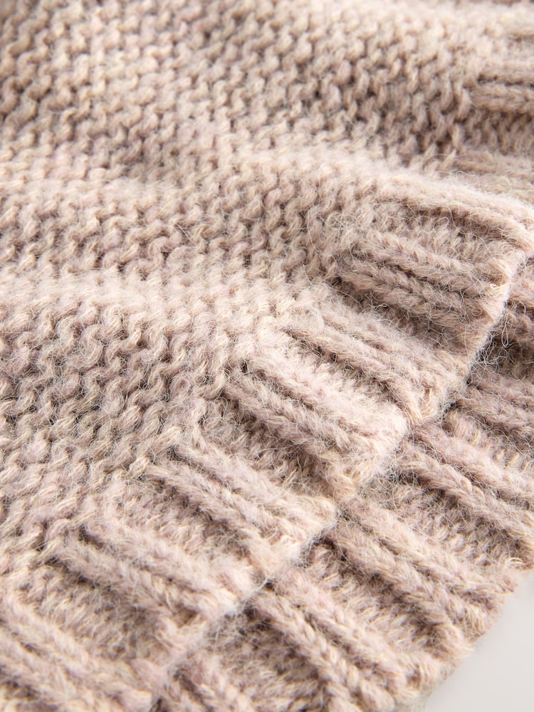 صخري بخيوط شاحبة - Nothing Ordinary Knitted Hooded Snood With Wool - صورة 5 من 5 صخري بخيوط شاحبة - Nothing Ordinary Knitted Hooded Snood With Wool - صورة 5 من 5