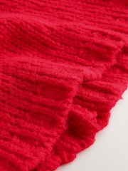 Nothing Ordinary Red Knitted Hooded Snood With Wool - Image 6 of 6
