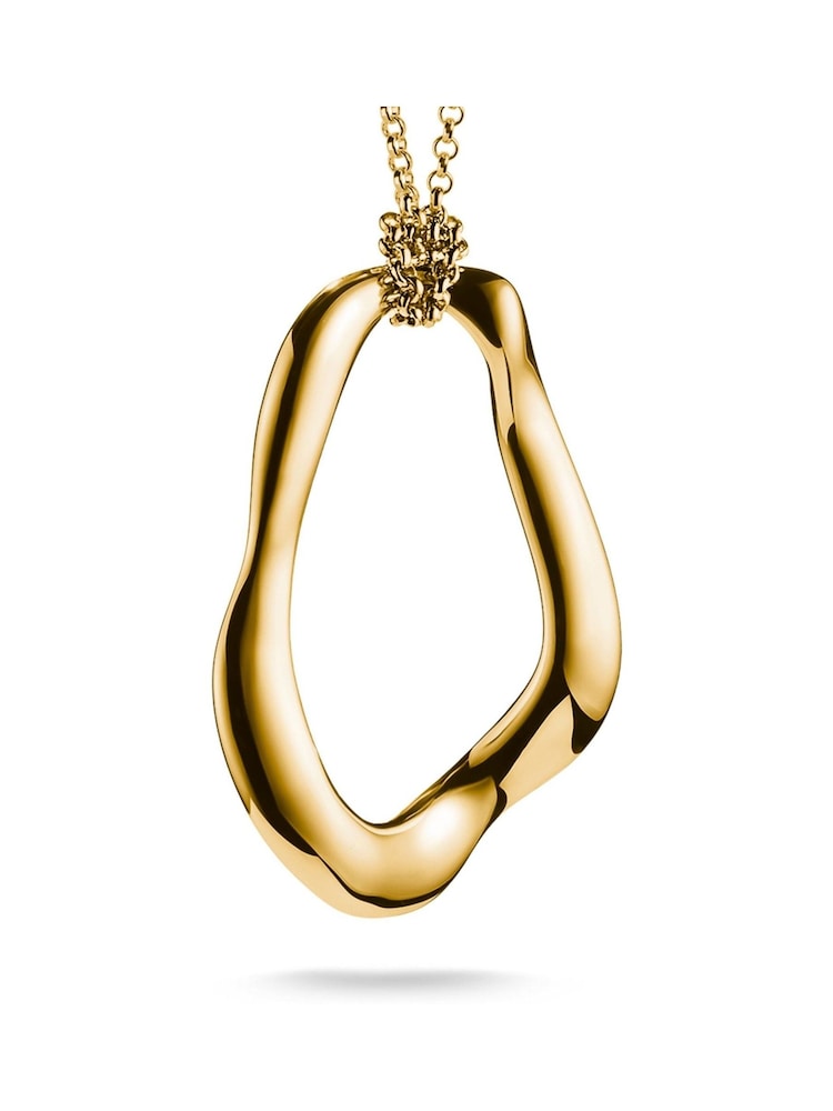 Thomas Sabo Gold Tone Natural Beauty Necklace With Organically Shaped Pendant - Image 1 of 3
