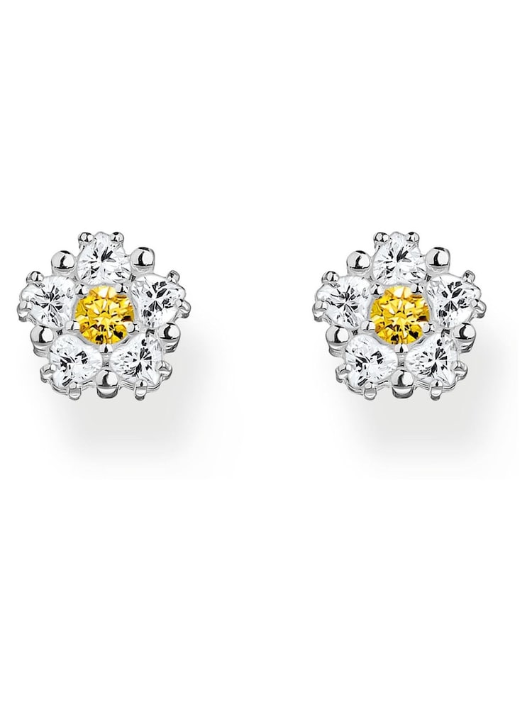 Thomas Sabo Yellow Small Lovely Daisy Studs Earrings - Image 2 of 3