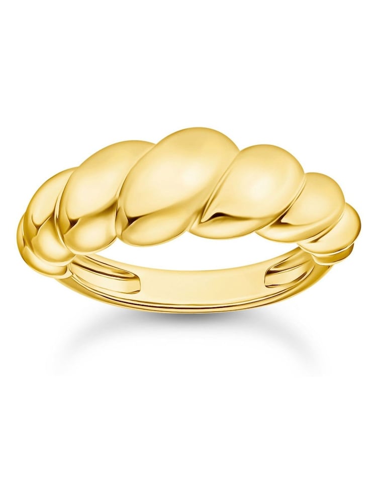 Thomas Sabo Gold Tone Organic Shapes Turned Ring - Image 1 of 2