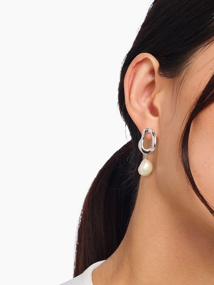 Thomas Sabo White Natural Beauty Earrings With Pearl - Image 2 of 2