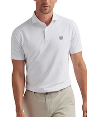 Peter Millar White Soul Performance Mesh Polo Shirt - Image 1 of 3