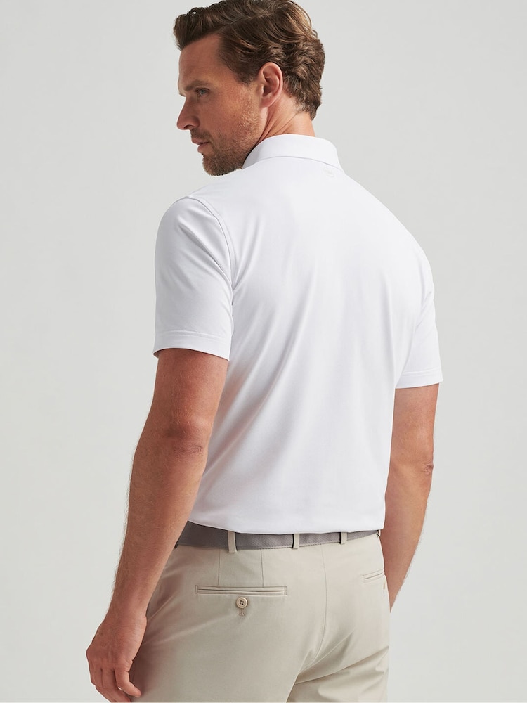 Peter Millar White Soul Performance Mesh Polo Shirt - Image 2 of 3