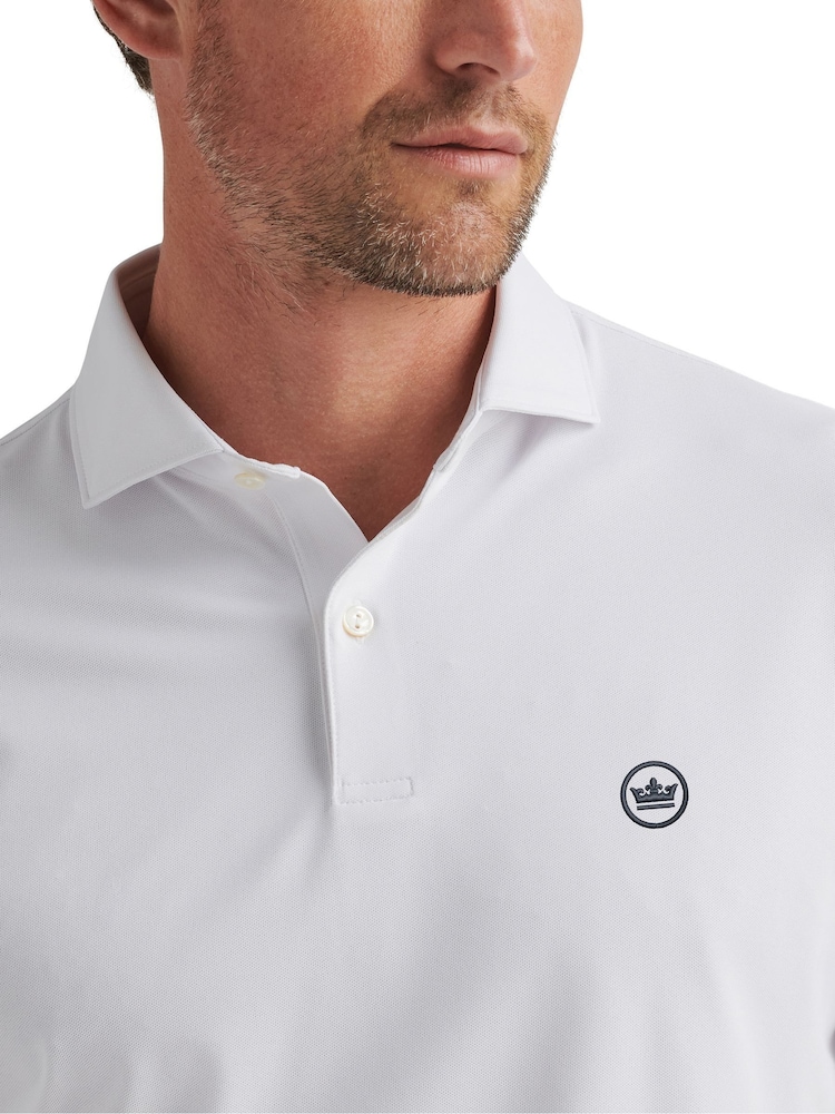 Peter Millar White Soul Performance Mesh Polo Shirt - Image 3 of 3